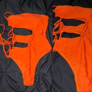 Orange One piece swimsuit